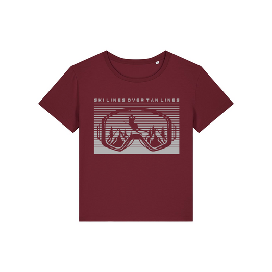 Skilines over tanlines - Frauen T-Shirt